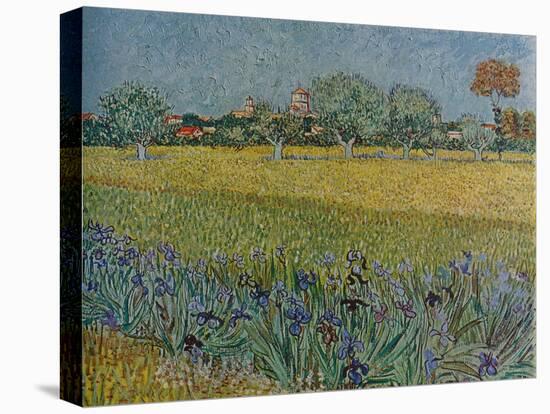 'View of Ales with Irises in Bloom', 1888-Vincent van Gogh-Stretched Canvas