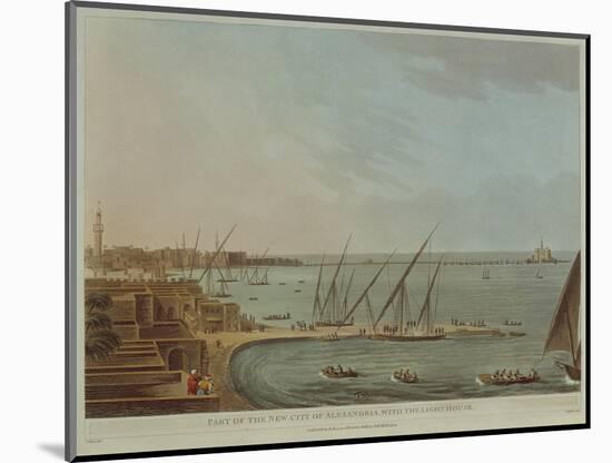 View of Alexandria with Lighthouse, from Views of Egypt by Luigi Mayer, 1802-null-Mounted Giclee Print