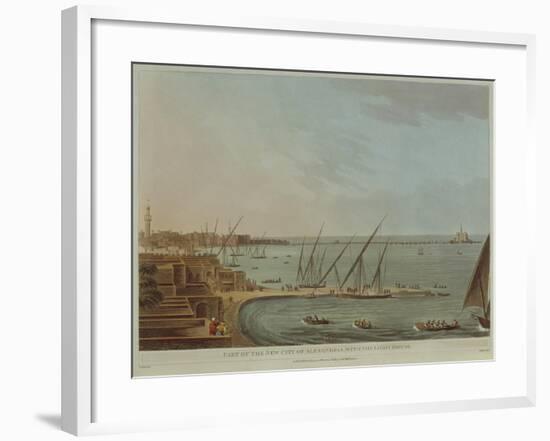 View of Alexandria with Lighthouse, from Views of Egypt by Luigi Mayer, 1802-null-Framed Giclee Print