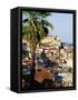 View of Alfama District and the Tagus River, Lisbon, Portugal, Europe-Sylvain Grandadam-Framed Stretched Canvas