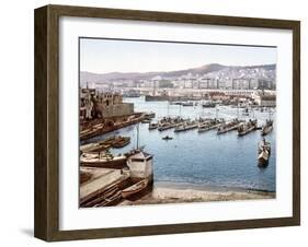 View of Algiers Harbour from the Admiralty, Pub. 1900-null-Framed Giclee Print