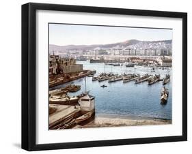 View of Algiers Harbour from the Admiralty, Pub. 1900-null-Framed Giclee Print