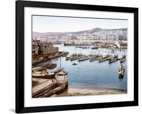 View of Algiers Harbour from the Admiralty, Pub. 1900-null-Framed Giclee Print