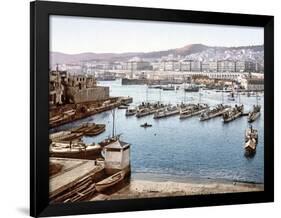 View of Algiers Harbour from the Admiralty, Pub. 1900-null-Framed Premium Giclee Print