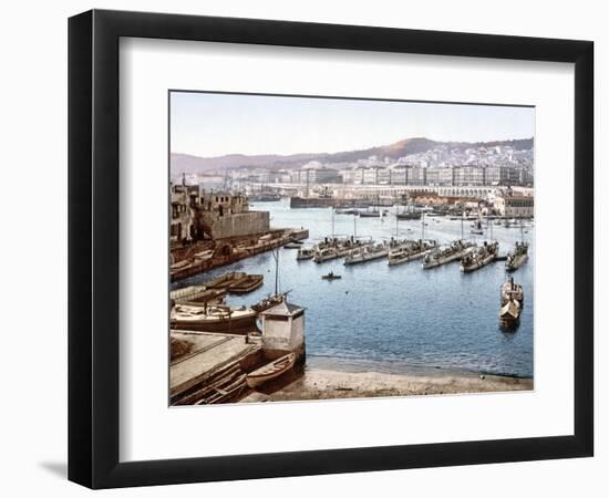 View of Algiers Harbour from the Admiralty, Pub. 1900-null-Framed Premium Giclee Print