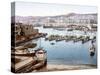 View of Algiers Harbour from the Admiralty, Pub. 1900-null-Stretched Canvas