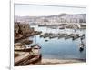 View of Algiers Harbour from the Admiralty, Pub. 1900-null-Framed Giclee Print