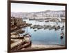 View of Algiers Harbour from the Admiralty, Pub. 1900-null-Framed Giclee Print