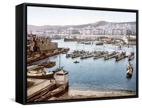 View of Algiers Harbour from the Admiralty, Pub. 1900-null-Framed Stretched Canvas