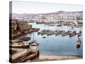 View of Algiers Harbour from the Admiralty, Pub. 1900-null-Stretched Canvas