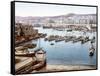 View of Algiers Harbour from the Admiralty, Pub. 1900-null-Framed Stretched Canvas