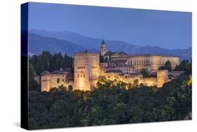 View of Alhambra Palace in the Evening.-Julianne Eggers-Stretched Canvas