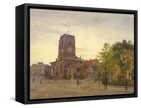 View of All Saints Church, Chelsea, London, 1880-John Crowther-Framed Stretched Canvas