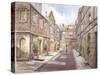 View of Almshouses in Cock Court, Jewry Street, City of London, 1886-John Crowther-Stretched Canvas