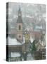 View of Alsatian Wine Village, Ribeauville, Haut Rhin, Alsace, France-Walter Bibikow-Stretched Canvas