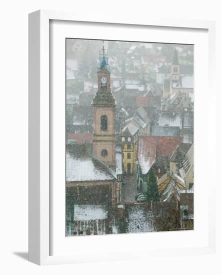 View of Alsatian Wine Village, Ribeauville, Haut Rhin, Alsace, France-Walter Bibikow-Framed Photographic Print