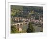 View of Alte Brucke or Old Bridge, Neckar River Heidelberg Castle and Old Town, Heidelberg, Germany-Michael DeFreitas-Framed Photographic Print