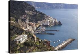 View of Amalfi, from Pastena, Costiera Amalfitana (Amalfi Coast), Campania, Italy-Eleanor Scriven-Stretched Canvas