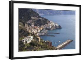 View of Amalfi, from Pastena, Costiera Amalfitana (Amalfi Coast), Campania, Italy-Eleanor Scriven-Framed Photographic Print