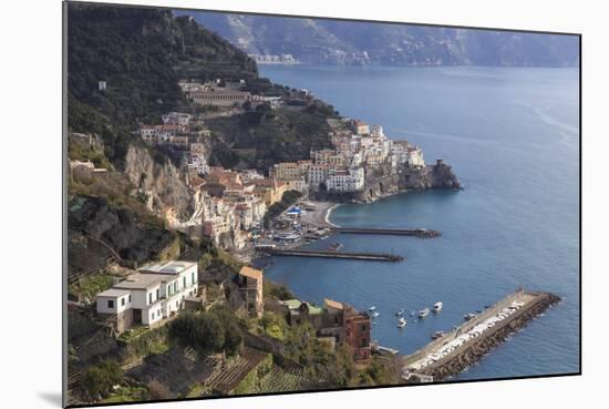 View of Amalfi, from Pastena, Costiera Amalfitana (Amalfi Coast), Campania, Italy-Eleanor Scriven-Mounted Photographic Print