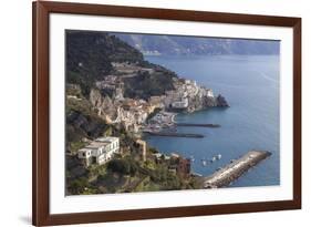 View of Amalfi, from Pastena, Costiera Amalfitana (Amalfi Coast), Campania, Italy-Eleanor Scriven-Framed Photographic Print