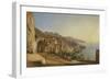 View of Amalfi from the Cave of the Capuchins, 1835-Giacinto Gigante-Framed Giclee Print