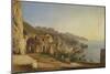 View of Amalfi from the Cave of the Capuchins, 1835-Giacinto Gigante-Mounted Giclee Print