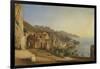 View of Amalfi from the Cave of the Capuchins, 1835-Giacinto Gigante-Framed Giclee Print