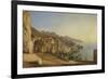 View of Amalfi from the Cave of the Capuchins, 1835-Giacinto Gigante-Framed Giclee Print