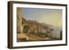 View of Amalfi from the Cave of the Capuchins, 1835-Giacinto Gigante-Framed Premium Giclee Print