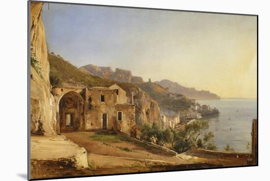 View of Amalfi from the Cave of the Capuchins-Giacinto Gigante-Mounted Giclee Print