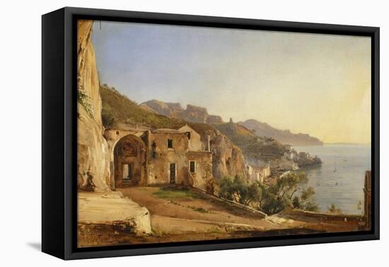 View of Amalfi from the Cave of the Capuchins-Giacinto Gigante-Framed Stretched Canvas