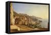 View of Amalfi from the Cave of the Capuchins-Giacinto Gigante-Framed Stretched Canvas