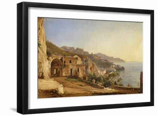 View of Amalfi from the Cave of the Capuchins-Giacinto Gigante-Framed Premium Giclee Print