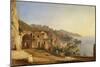 View of Amalfi from the Cave of the Capuchins-Giacinto Gigante-Mounted Premium Giclee Print