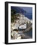 View of Amalfi From the Coast, Amalfi Coast, Campania, Italy, Europe-Olivier Goujon-Framed Photographic Print
