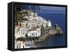 View of Amalfi From the Coast, Amalfi Coast, Campania, Italy, Europe-null-Framed Stretched Canvas