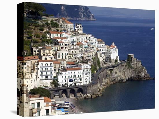 View of Amalfi From the Coast, Amalfi Coast, Campania, Italy, Europe-null-Stretched Canvas