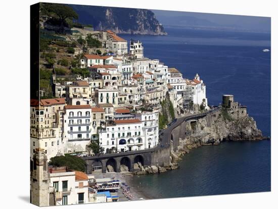 View of Amalfi From the Coast, Amalfi Coast, Campania, Italy, Europe-null-Stretched Canvas