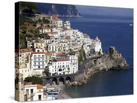 View of Amalfi From the Coast, Amalfi Coast, Campania, Italy, Europe-null-Stretched Canvas