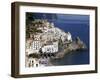 View of Amalfi From the Coast, Amalfi Coast, Campania, Italy, Europe-null-Framed Photographic Print