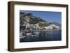 View of Amalfi Harbor, Campania, Italy-George Oze-Framed Premium Photographic Print