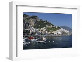 View of Amalfi Harbor, Campania, Italy-George Oze-Framed Photographic Print