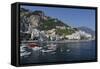 View of Amalfi Harbor, Campania, Italy-George Oze-Framed Stretched Canvas