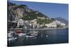 View of Amalfi Harbor, Campania, Italy-George Oze-Stretched Canvas