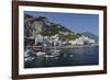 View of Amalfi Harbor, Campania, Italy-George Oze-Framed Photographic Print