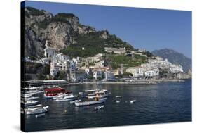 View of Amalfi Harbor, Campania, Italy-George Oze-Stretched Canvas