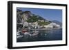 View of Amalfi Harbor, Campania, Italy-George Oze-Framed Photographic Print