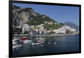 View of Amalfi Harbor, Campania, Italy-George Oze-Framed Photographic Print