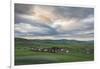 View of Amarbayasgalant Monastery from above at sunset, Mount Buren-Khaan, Baruunburen district, Se-Francesco Vaninetti-Framed Photographic Print